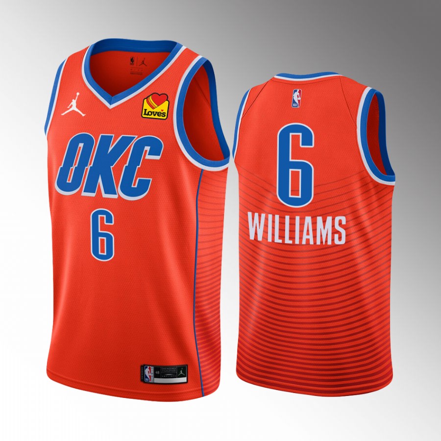 Oklahoma City Thunder Jaylin Williams 2022-23 Statement Edition Orange #6 Jersey Swingman
