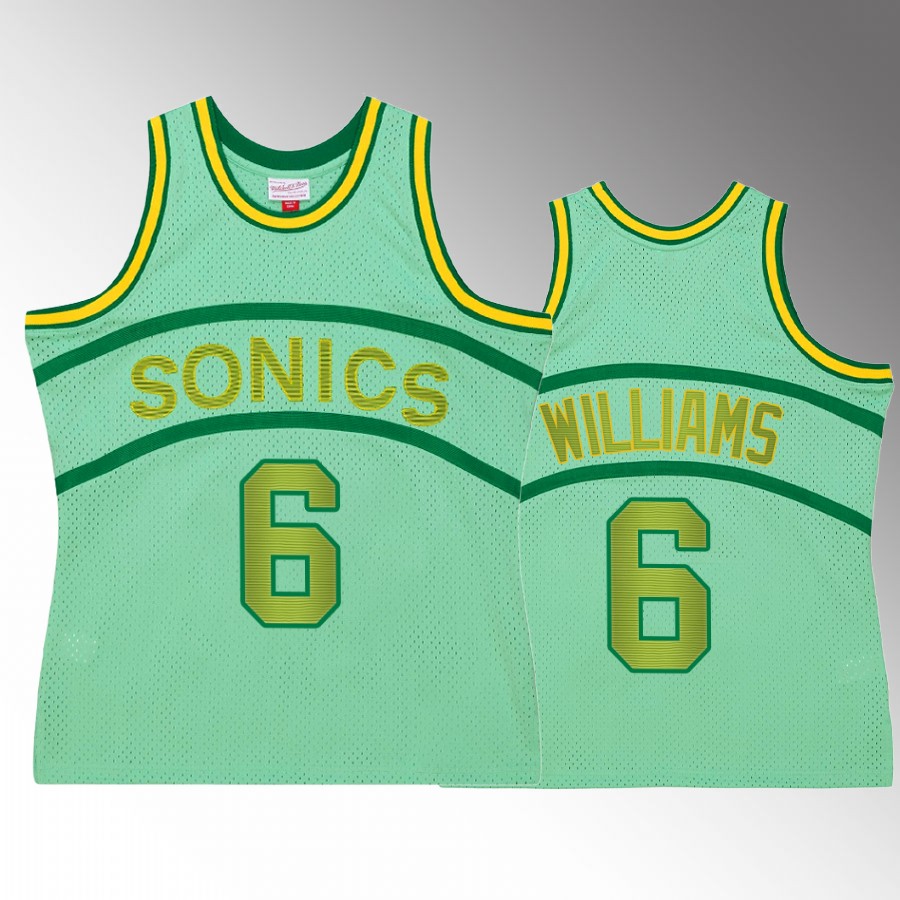 Oklahoma City Thunder Jaylin Williams Space Knit #6 Green Hardwood Classics Jersey