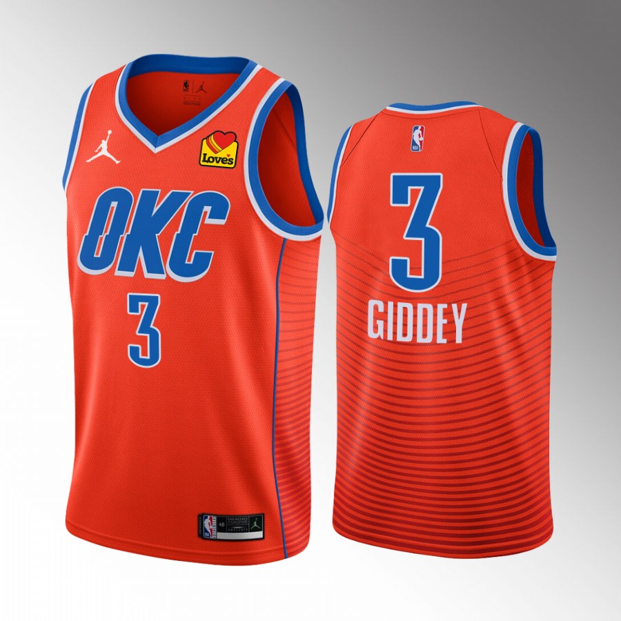 Oklahoma City Thunder Josh Giddey 2022-23 Statement Edition Orange #3 Jersey Swingman