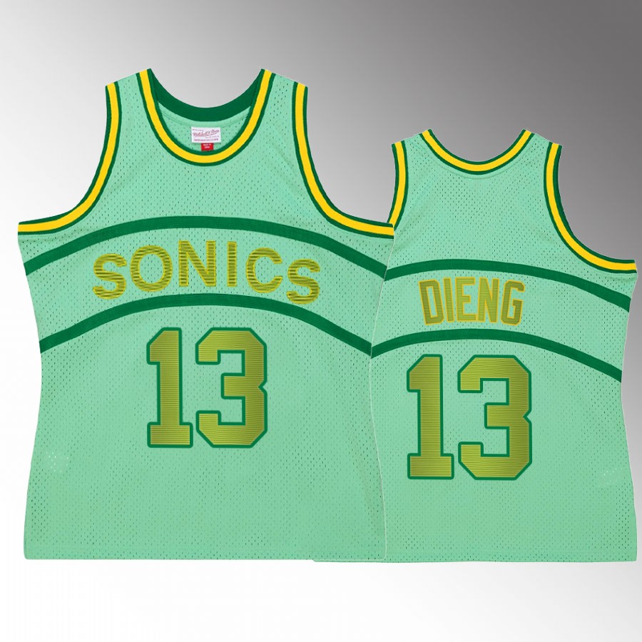 Oklahoma City Thunder Ousmane Dieng Space Knit #13 Green Hardwood Classics Jersey