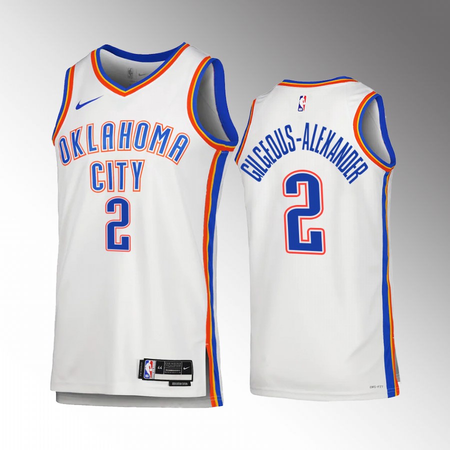 Oklahoma City Thunder Shai Gilgeous-Alexander 2022-23 Association Edition White #2 Jersey