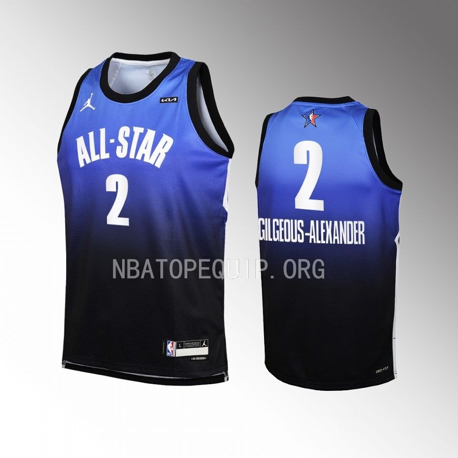 Oklahoma City Thunder Shai Gilgeous-Alexander 2023 NBA All-Star Youth Blue Jersey #2 Swingman