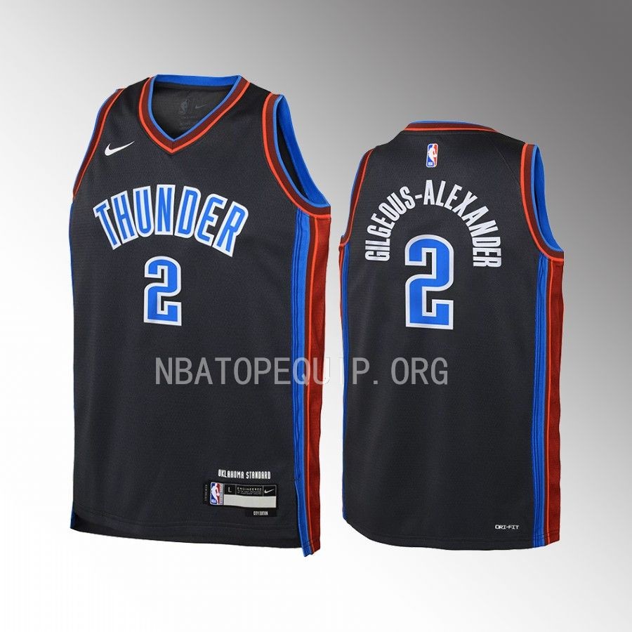 Oklahoma City Thunder Shai Gilgeous-Alexander City Edition Grey Youth Jersey Swingman #2