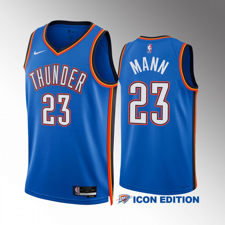 Oklahoma City Thunder Tre Mann 2022-23 Icon Edition Blue #23 Jersey Swingman