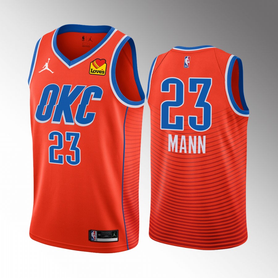 Oklahoma City Thunder Tre Mann 2022-23 Statement Edition Orange #23 Jersey Swingman