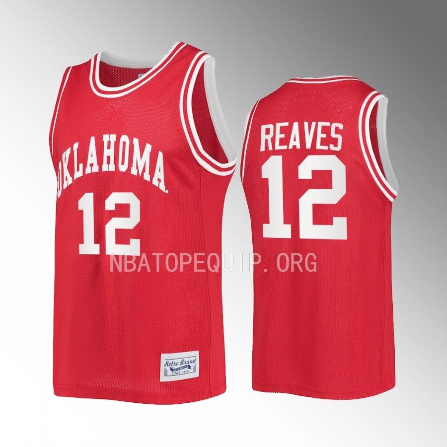 Oklahoma Sooners Austin Reaves Jersey Alumni  Crimson Retro Uniform