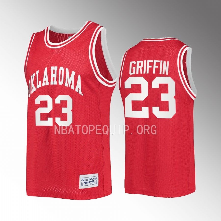 Oklahoma Sooners Blake Griffin Jersey Alumni  Crimson Retro Uniform