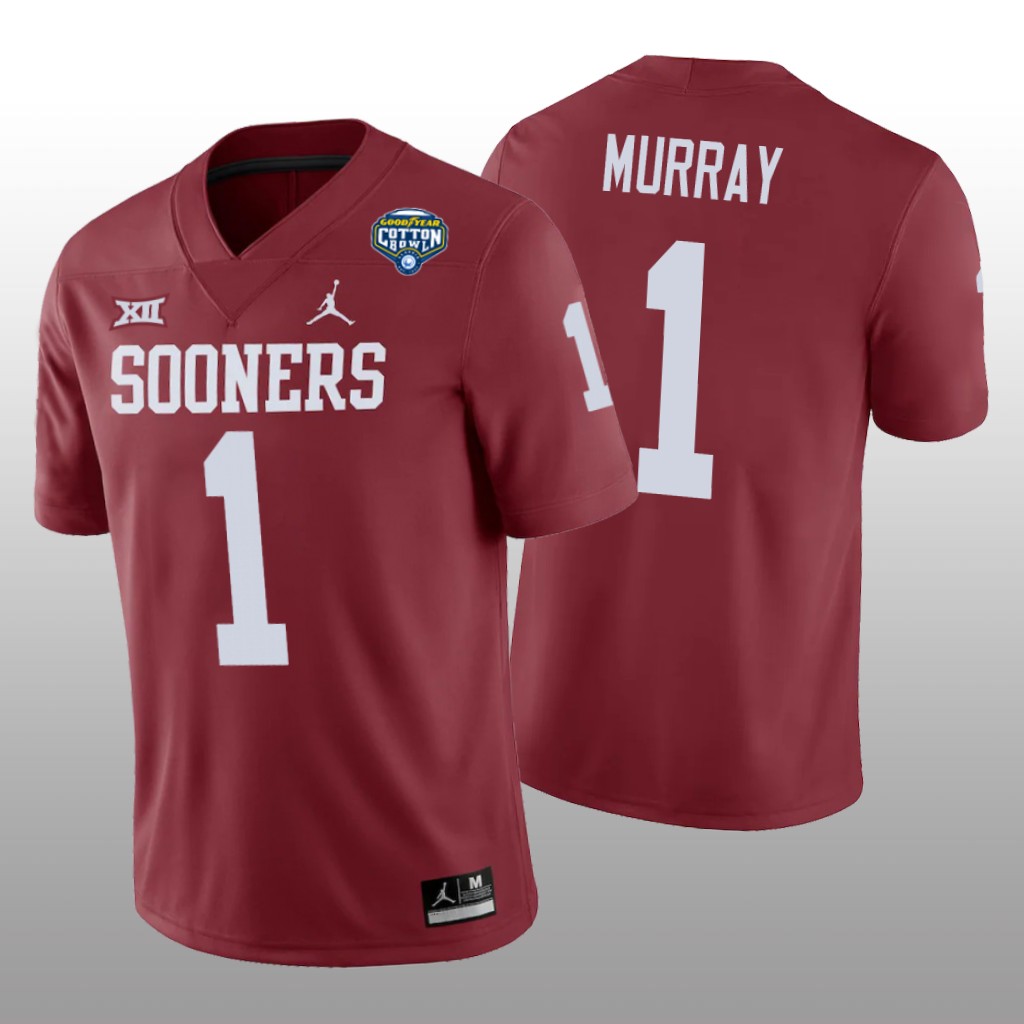 Oklahoma Sooners Crimson 2020 Cotton Bowl Game Kyler Murray Jersey