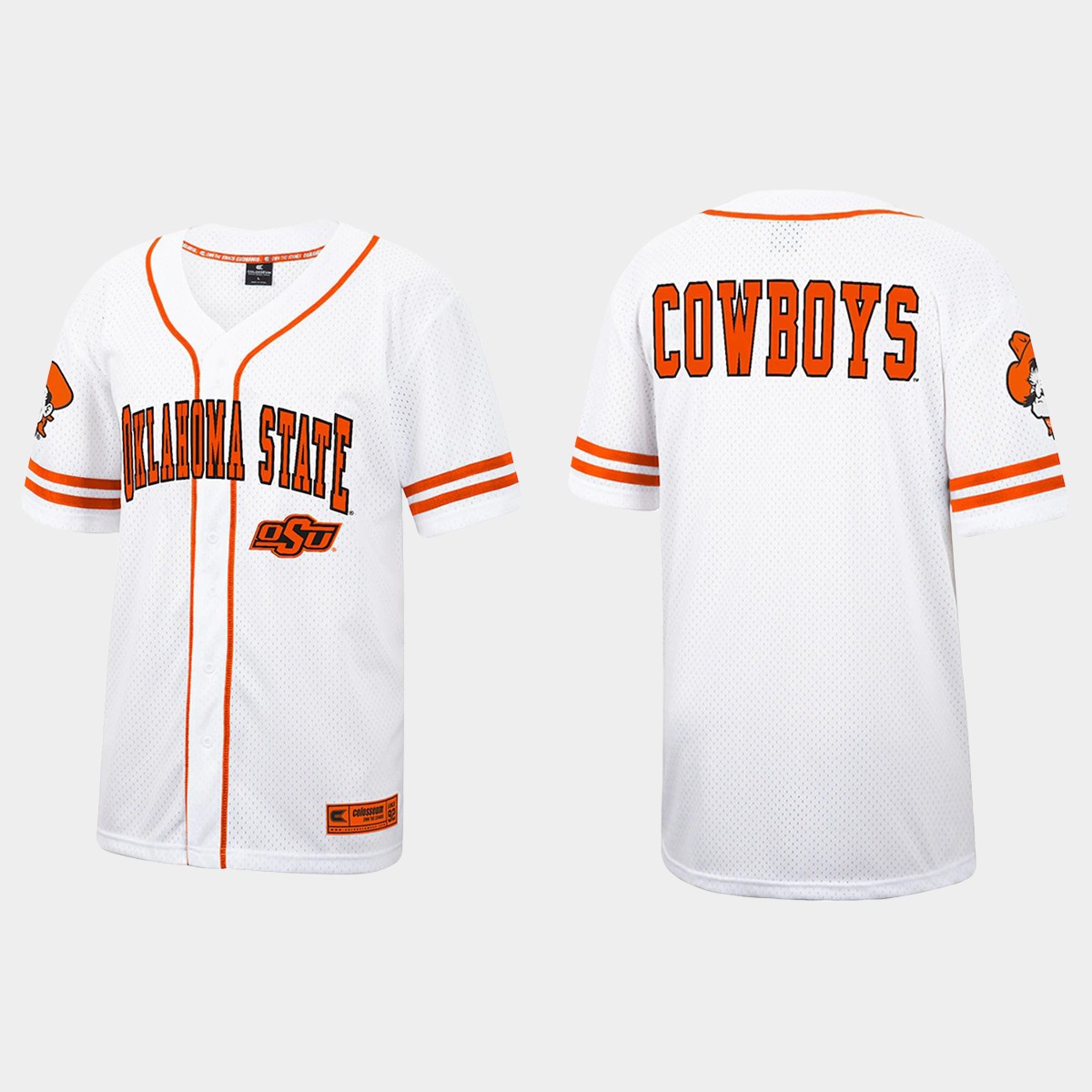 Oklahoma State Cowboys Free Spirited  Jersey - White Orange