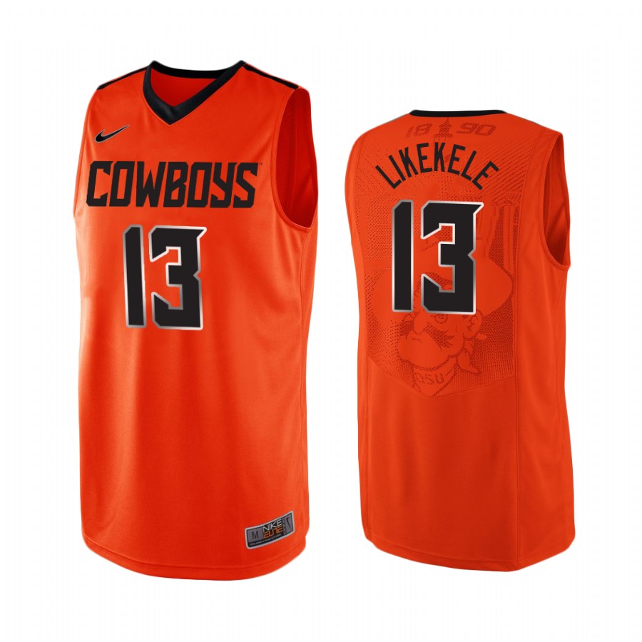 Oklahoma State Cowboys Isaac Likekele Orange Alternate College  Jersey