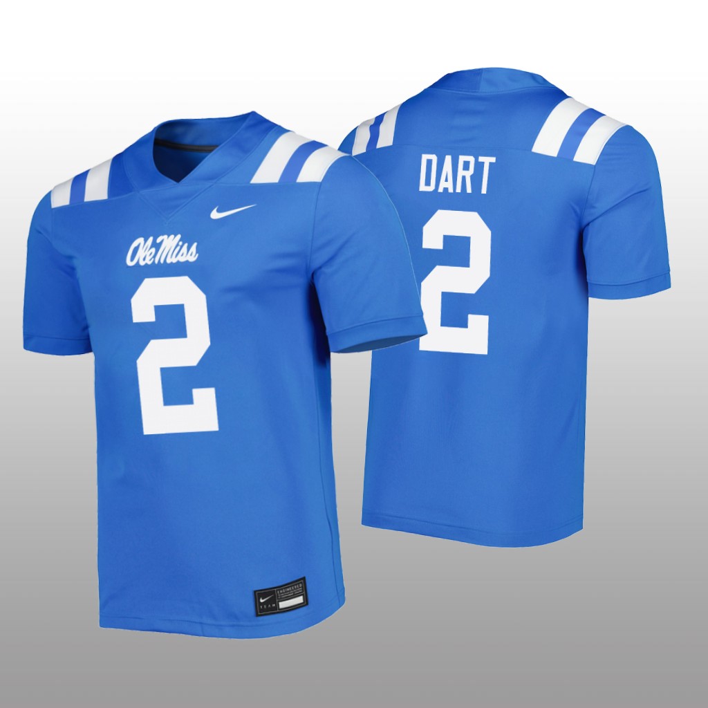 Ole Miss Rebels Jaxson Dart Blue Jersey Untouchable - Men's