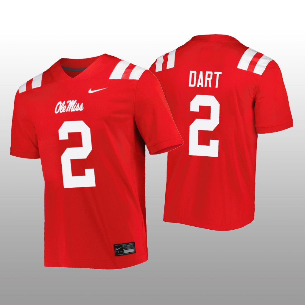 Ole Miss Rebels Jaxson Dart Red Jersey Untouchable - Men's