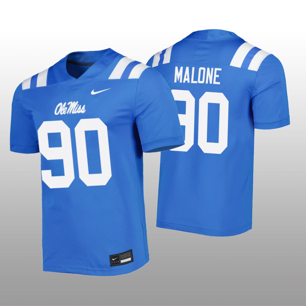 Ole Miss Rebels Tywone Malone Blue Jersey Untouchable - Men's