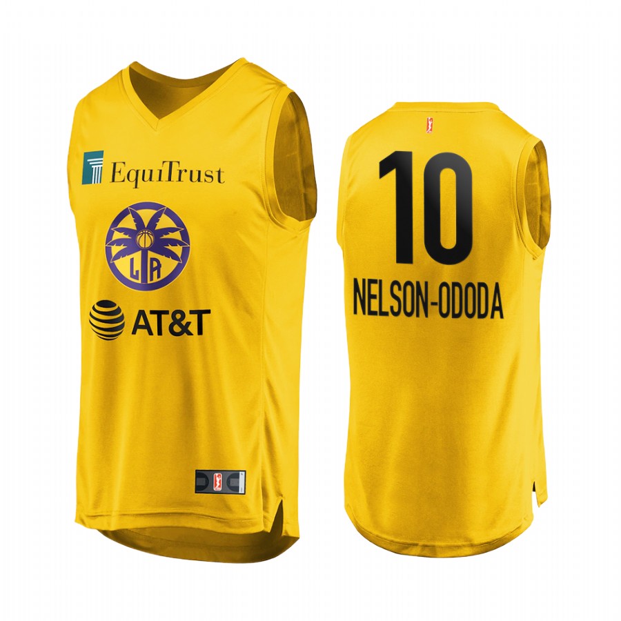 Olivia Nelson-Ododa 2022 WNBA Draft Los Angeles Sparks #10 Gold Jersey Round 2