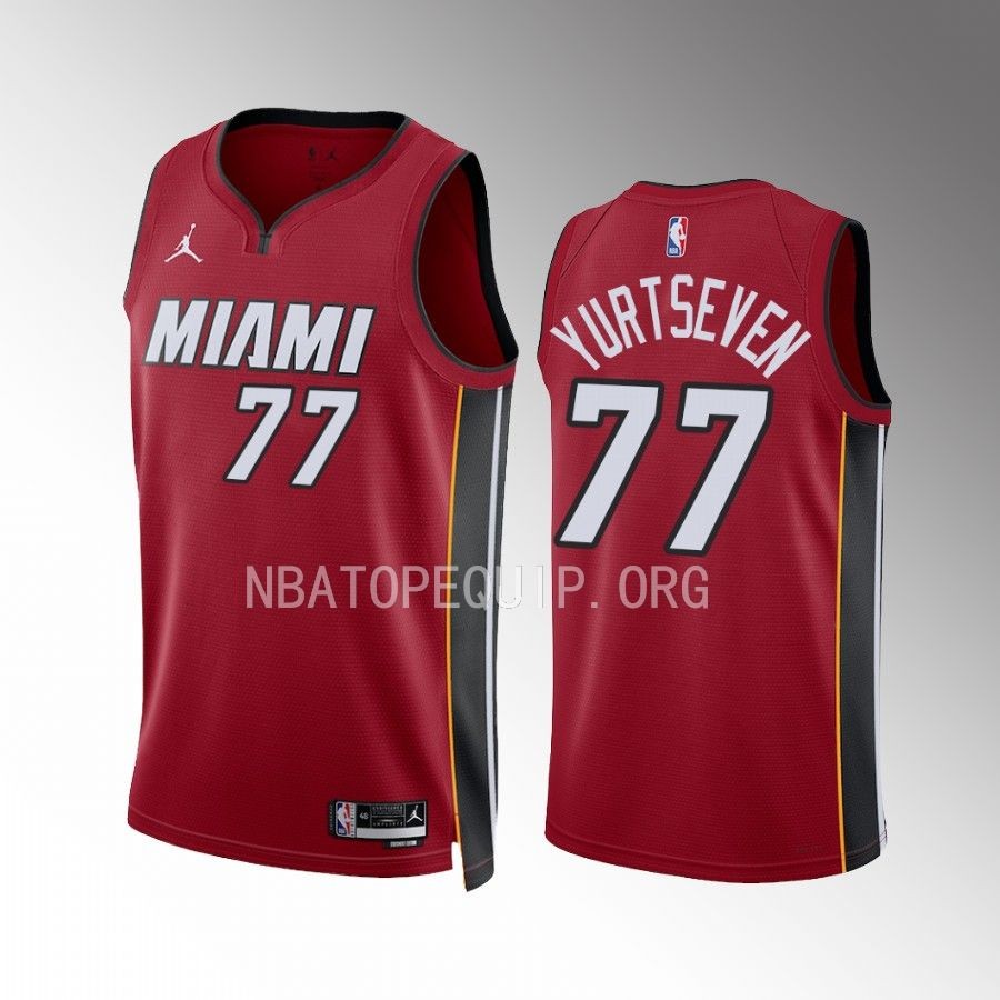 Omer Yurtseven Miami Heat #77 Red Jersey 2022-23 Statement Edition Swingman