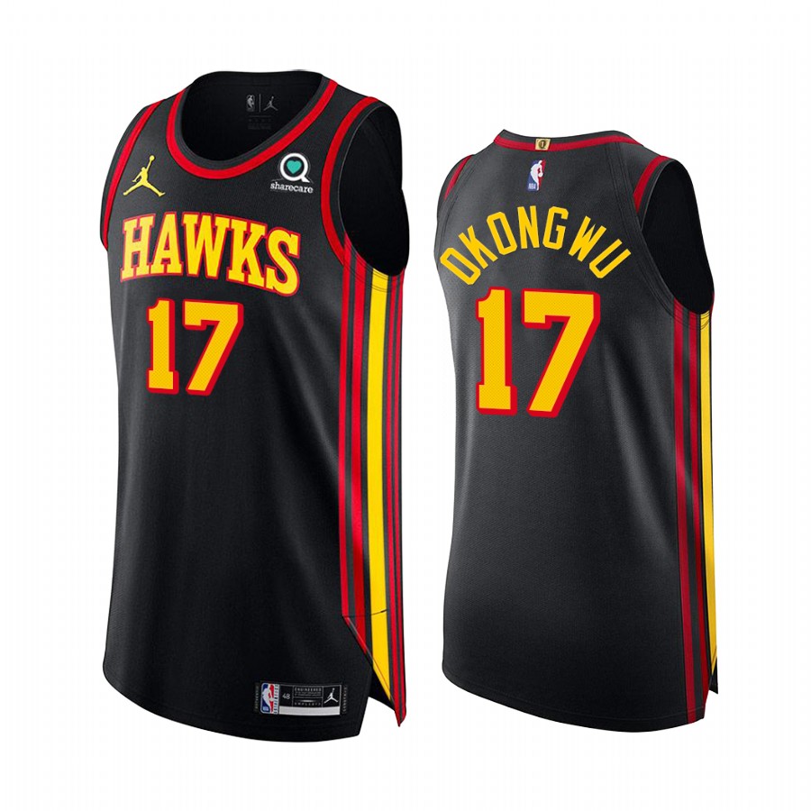 Onyeka Okongwu 2020 NBA Draft Atlanta Hawks Black Statement Jersey
