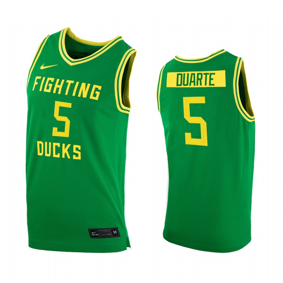 Oregon Ducks Chris Duarte Green College  2020-21  Jersey