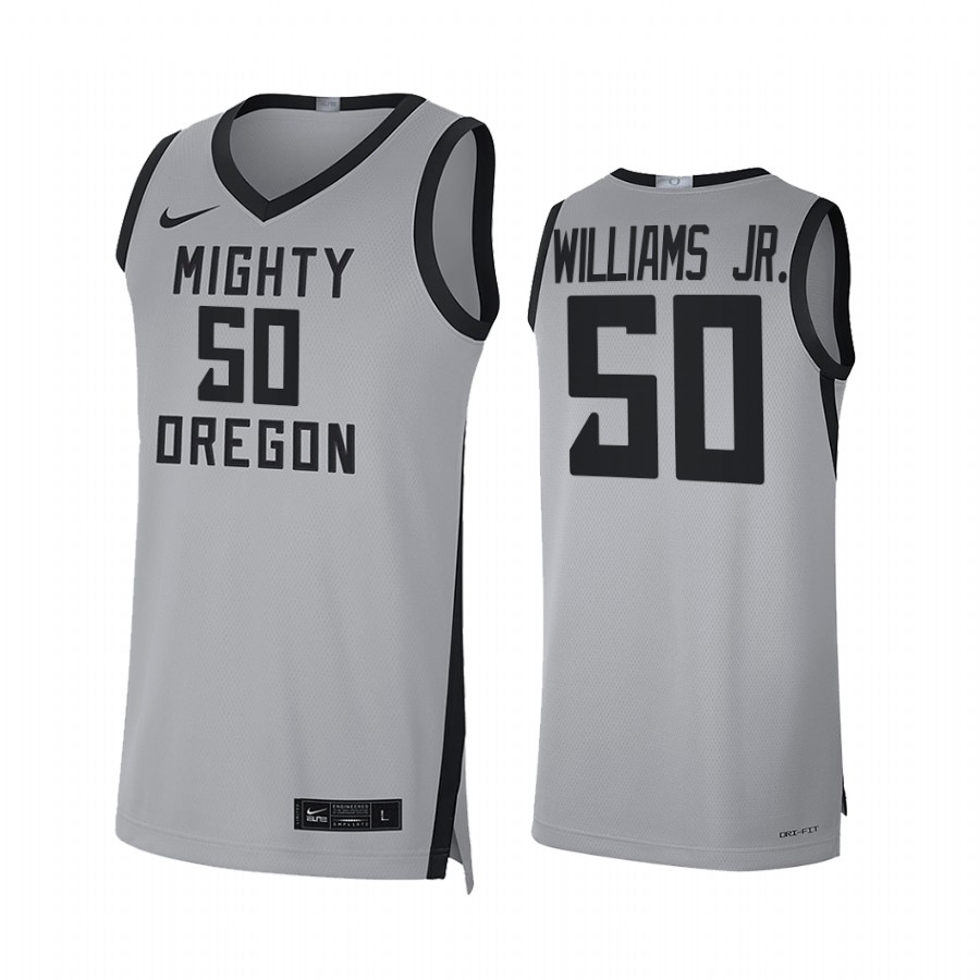 Oregon Ducks Eric Williams Jr. Jersey 2022 College  Grey Mighty Limited Uniform
