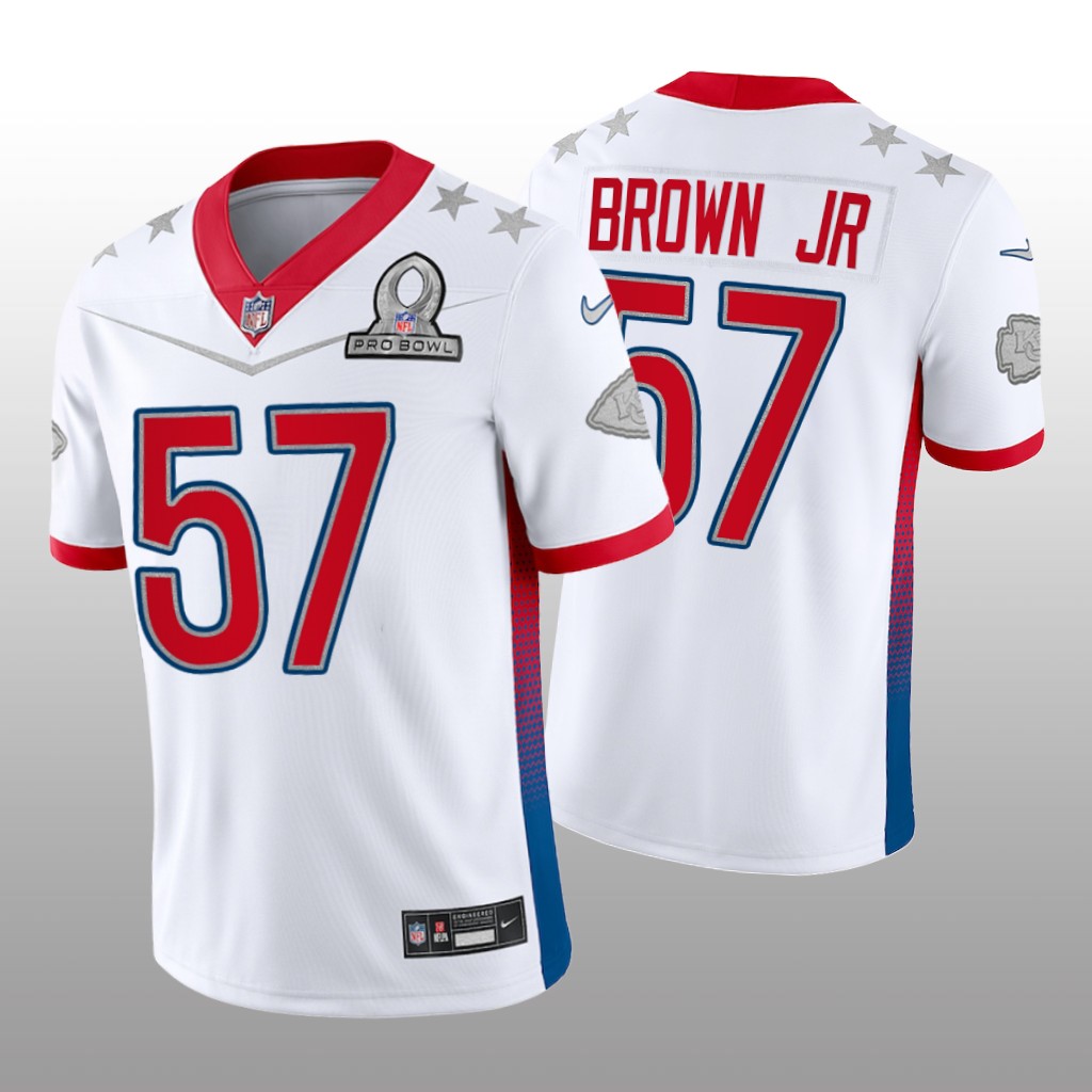 Orlando Brown Jr. White Game Jersey 2022 AFC Pro Bowl - Men's