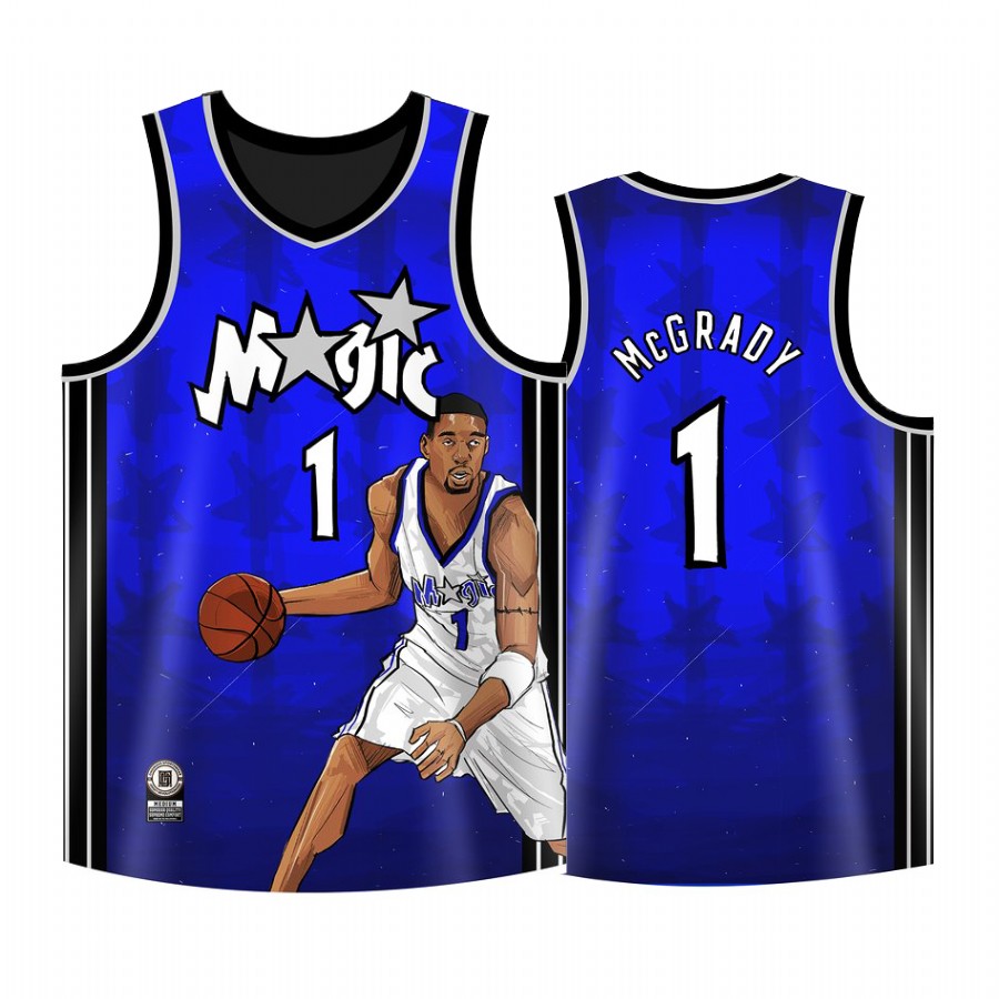 Orlando Magic #1 Penny Hardaway Jersey Cool Man Royal