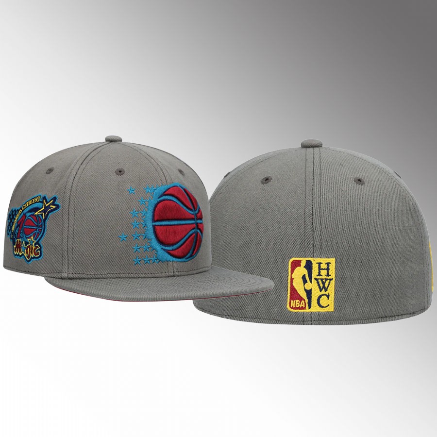 Orlando Magic 10th Team Anniversary Charcoal Carbon Cabernet Fitted Hat