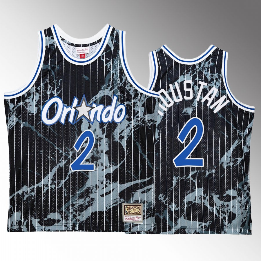 Orlando Magic Caleb Houstan Black Marble Swingman Men Jersey Hardwood Classics