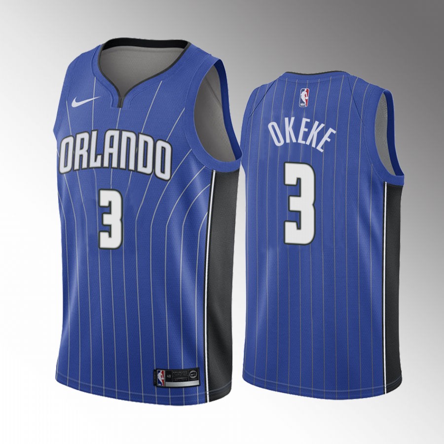 Orlando Magic Chuma Okeke #3 Icon Edition Blue Jersey Swingman