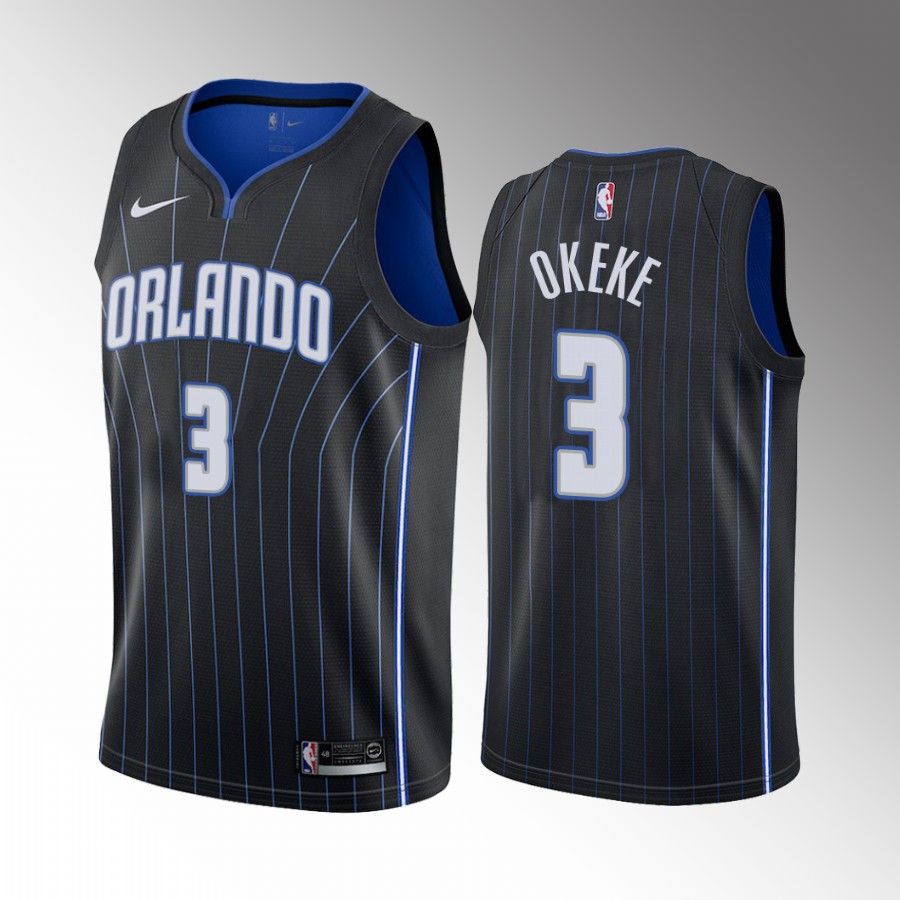 Orlando Magic Chuma Okeke #3 Statement Edition Black Jersey Swingman