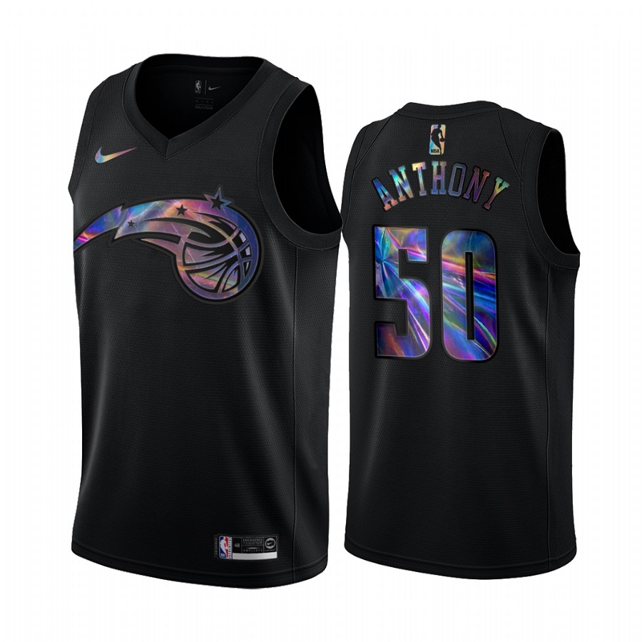 Orlando Magic Cole Anthony #50 Jersey Iridescent Holographic Black Limited Edition