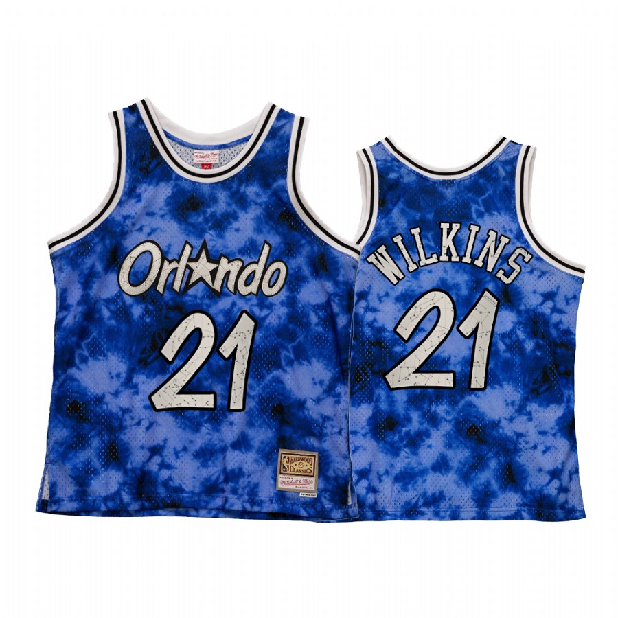 Orlando Magic Dominique Wilkins Galaxy Constellation Jersey Men Royal Hardwood Classics