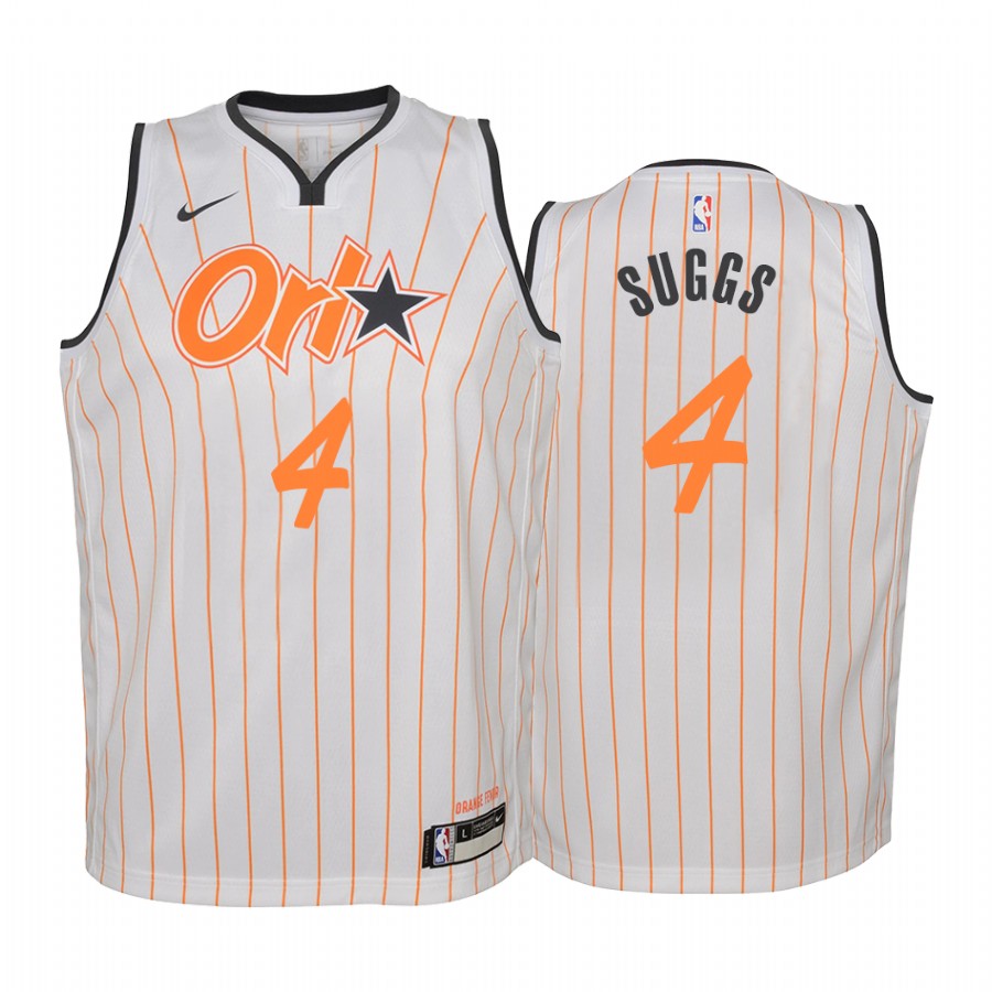 Orlando Magic Jalen Suggs City Edition Black Youth Jersey 2021 NBA Draft #4