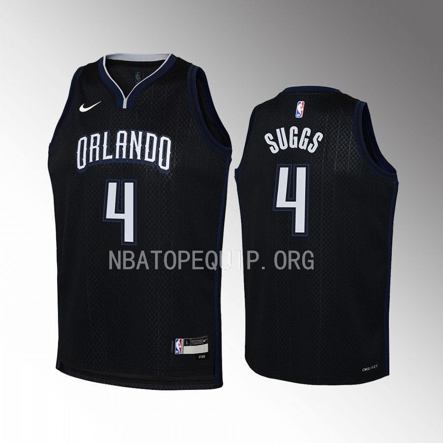 Orlando Magic Jalen Suggs City Edition Black Youth Jersey Swingman #4