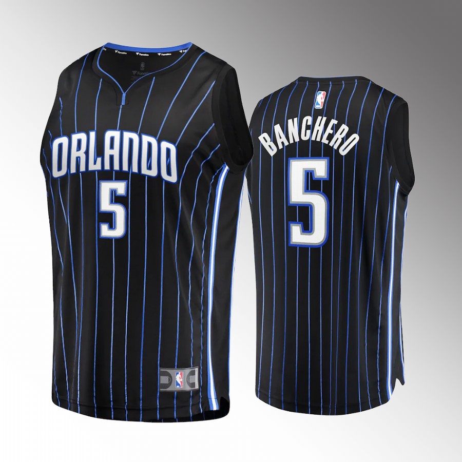 Orlando Magic Paolo Banchero 2022 NBA Draft #5 Black Jersey Fast Break