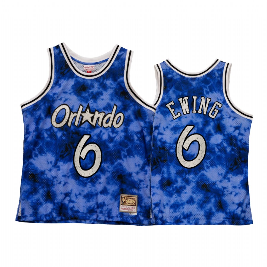 Orlando Magic Patrick Ewing Galaxy Constellation Jersey Men Royal Hardwood Classics