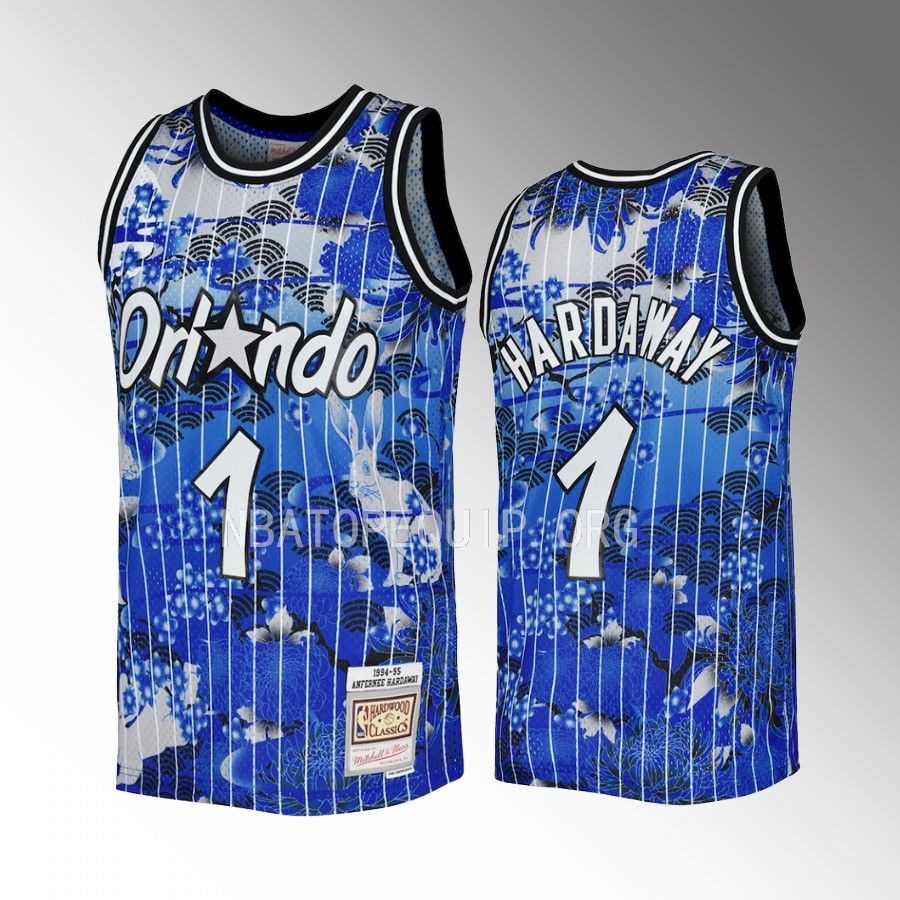 Orlando Magic Penny Hardaway Lunar New Year #1 Blue Personalized Jersey