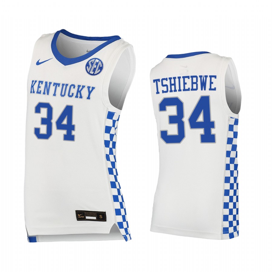 Oscar Tshiebwe Kentucky Wildcats White Jersey 2021-22 College