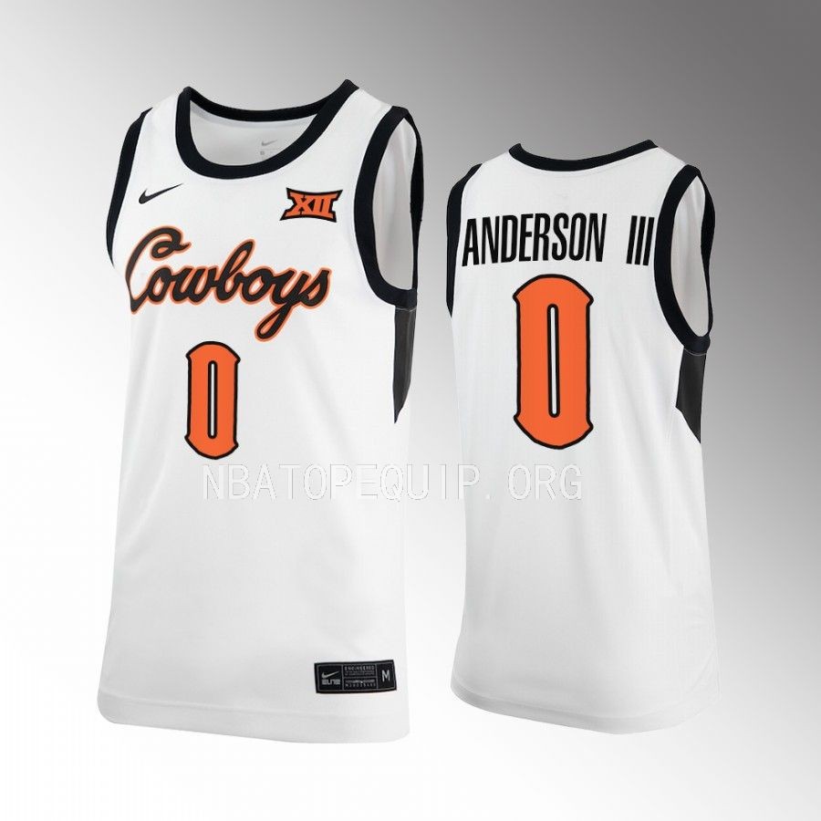 OSU Cowboys Avery Anderson III Jersey 2022-23 Classic  White  Uniform
