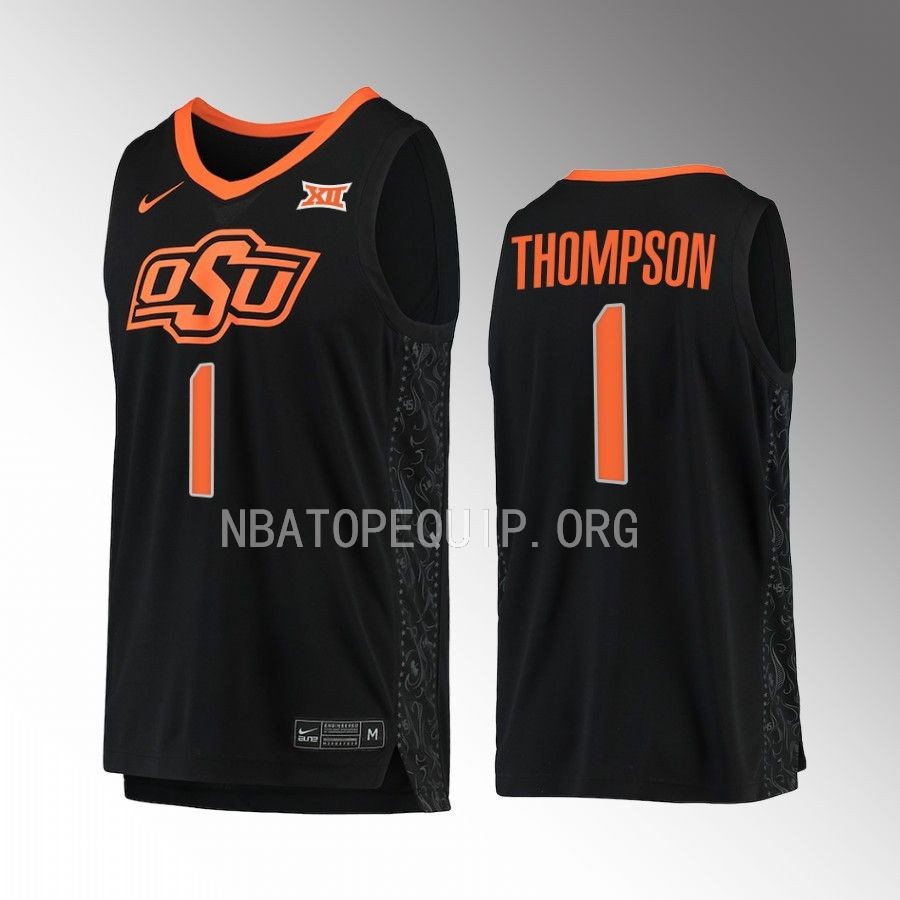 OSU Cowboys Bryce Thompson Jersey 2022-23 College  Black  Uniform