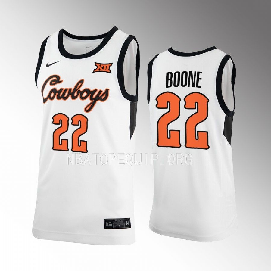 OSU Cowboys Kalib Boone Jersey 2022-23 Classic  White  Uniform