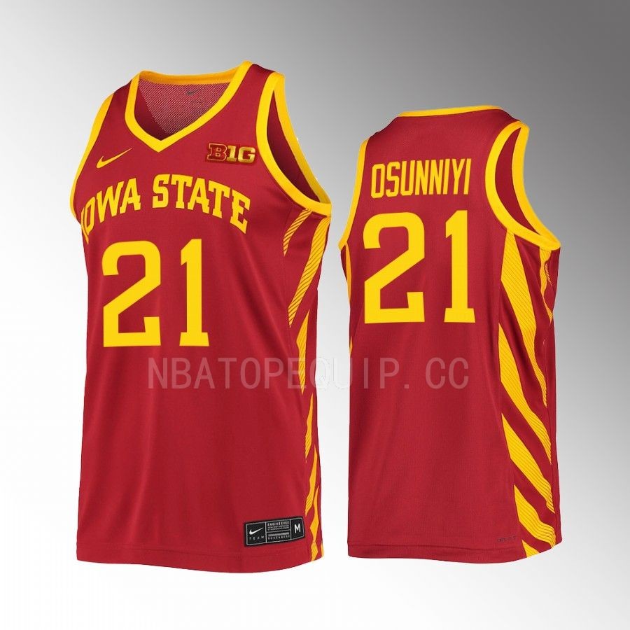 Osun Osunniyi Iowa State Cyclones Cardinal Jersey 2022-23 College