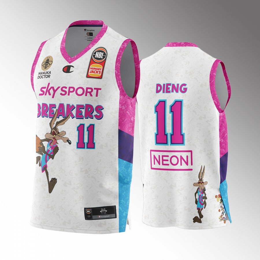 Ousmane Dieng 2022 NBA Draft New Zealand Breakers #11 White Jersey NBL Indigenous