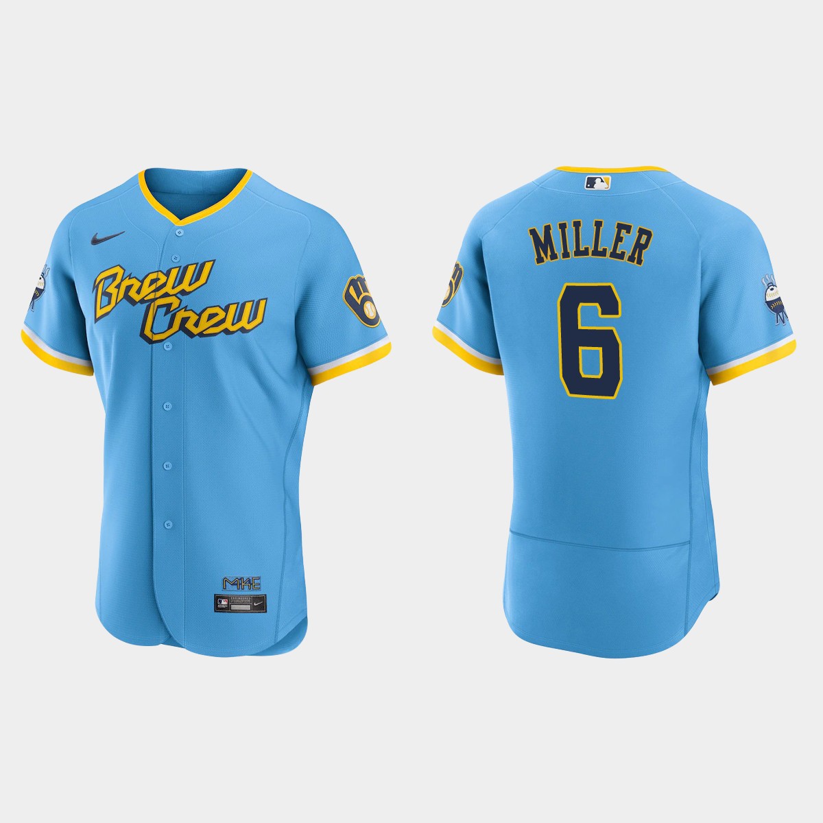 Owen Miller Milwaukee Brewers City Connect Jersey - Powder Blue