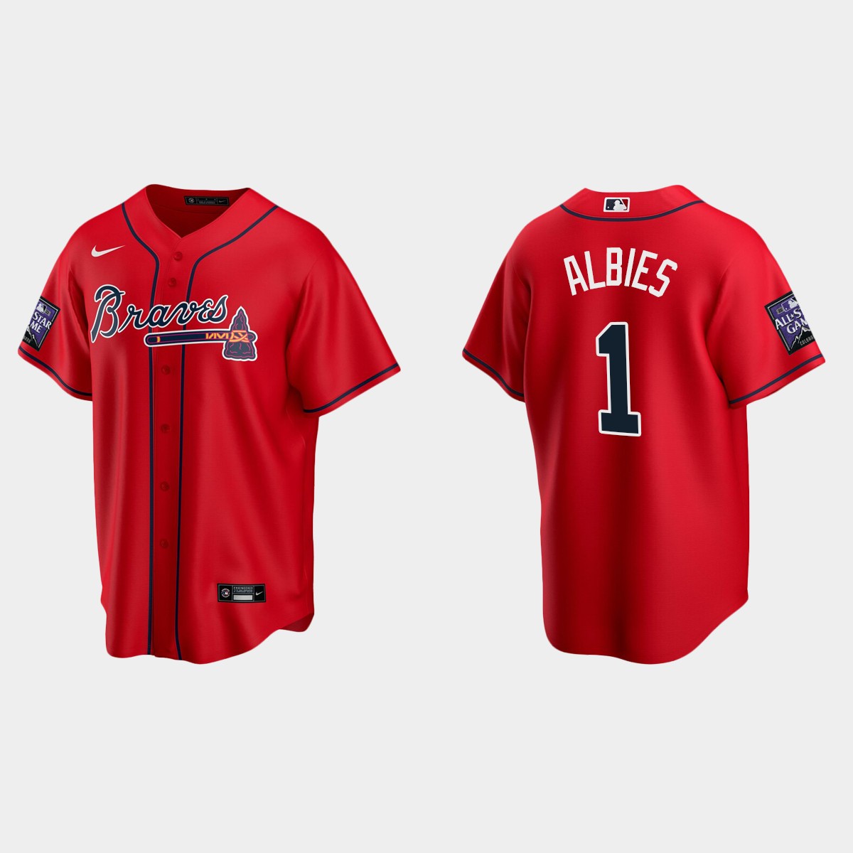 Ozzie Albies Atlanta Braves 2021 All-Star Game Alternate Jersey - Red