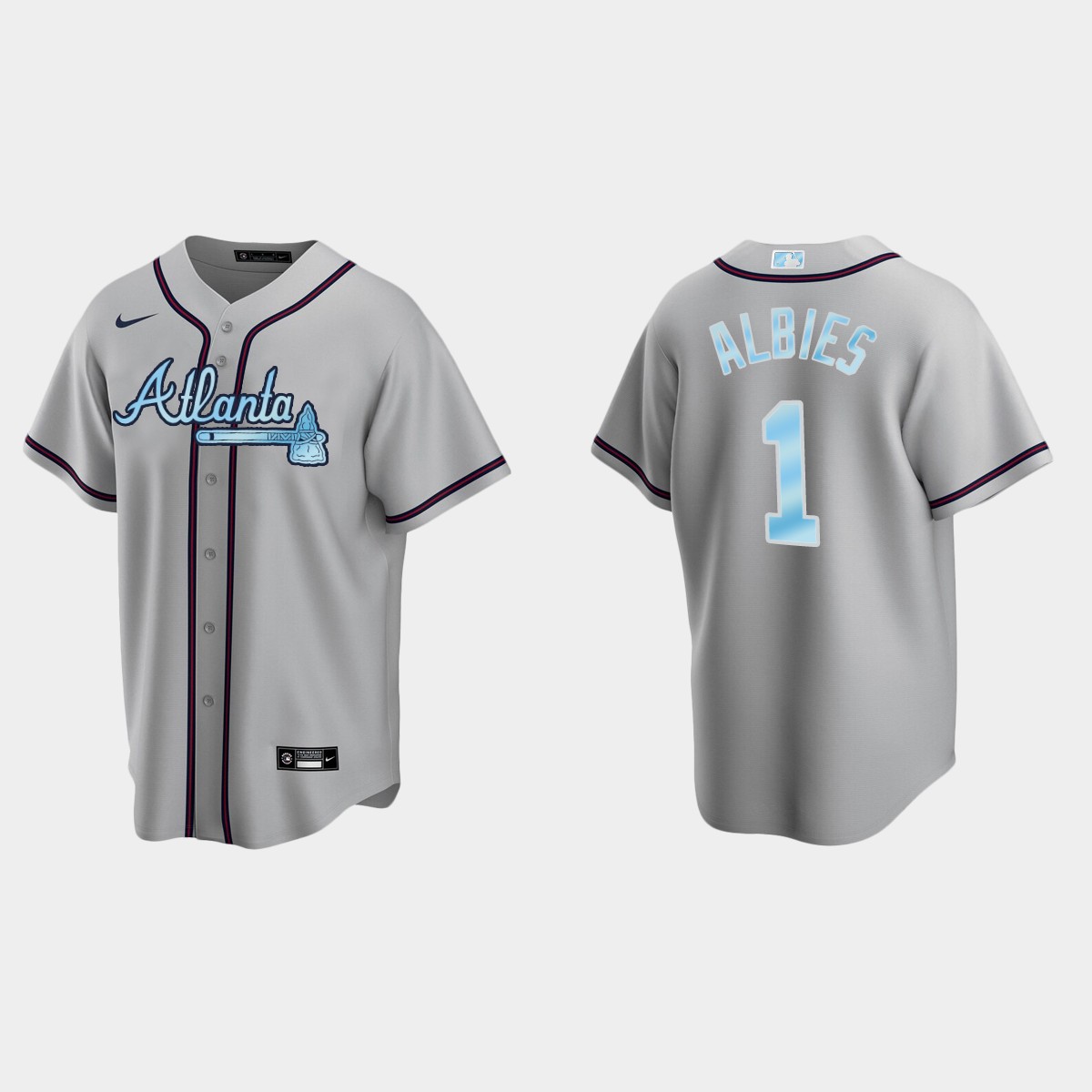 Ozzie Albies Atlanta Braves 2022 Father's Day Jersey - Gray