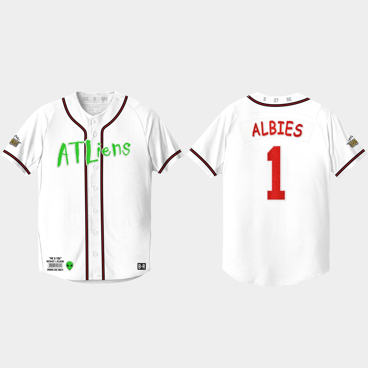 Ozzie Albies Atlanta Braves 25th Anniversary  Outkast Jersey - White