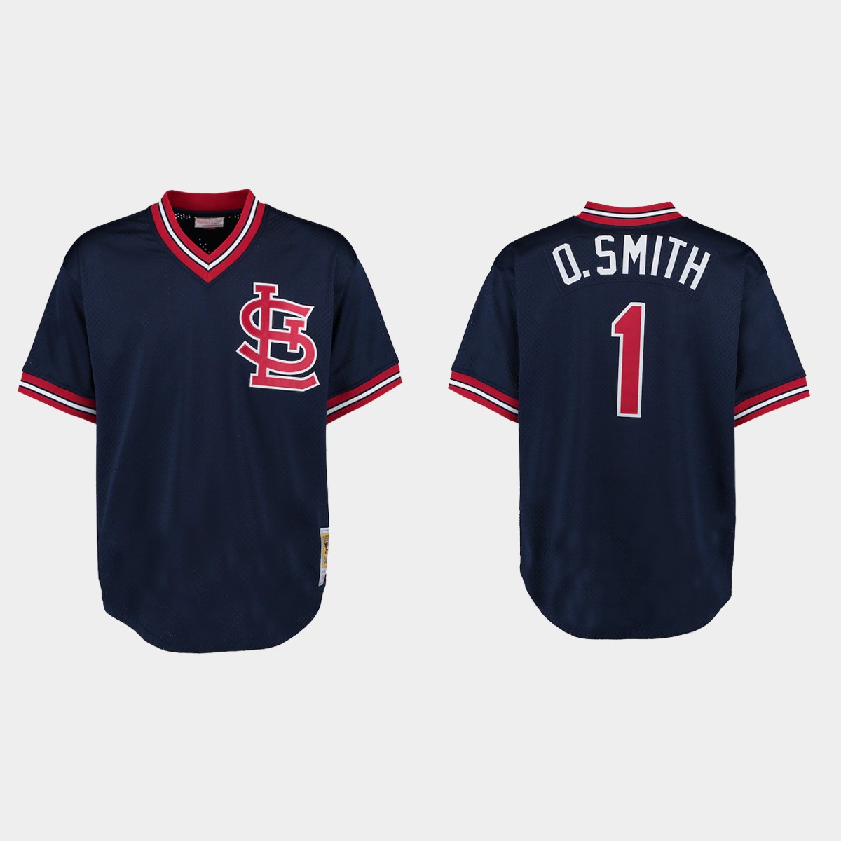 Ozzie Smith St. Louis Cardinals 1989 Cooperstown Collection Mesh Batting Practice Jersey - Navy