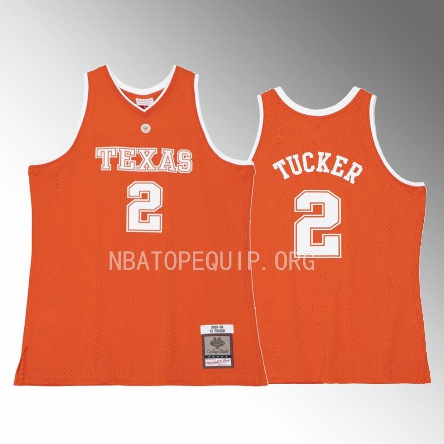 P.J. Tucker Texas Longhorns Jersey At Austin 2005 Orange #2 Swingman