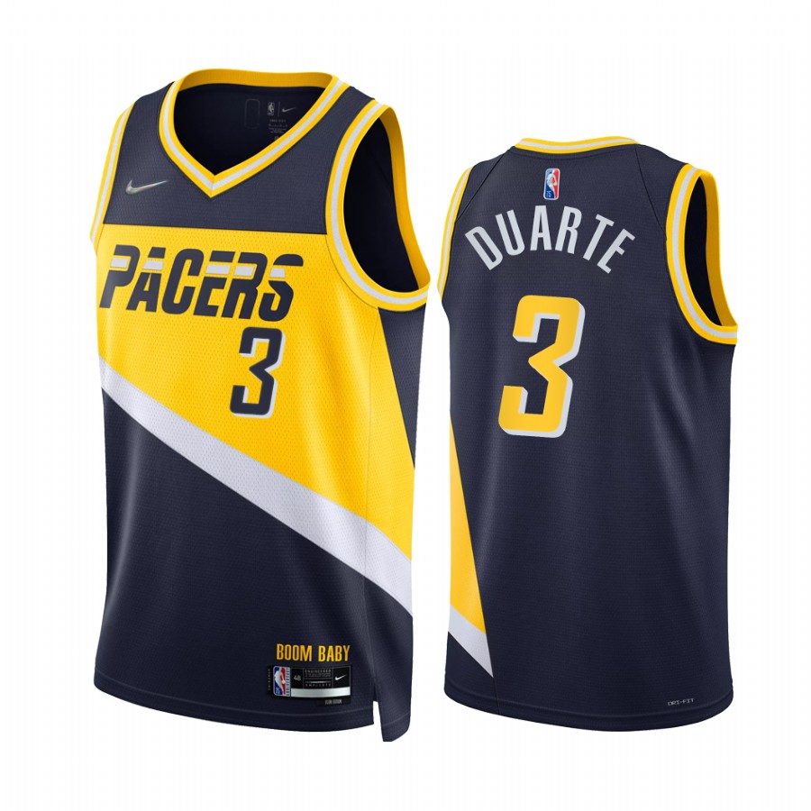 Pacers Chris Duarte City Edition Blue 2021-22 Jersey NBA 75th Diamond