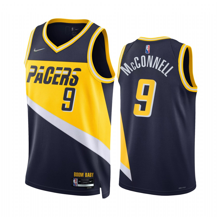 Pacers T.J. McConnell City Edition Blue 2021-22 Jersey NBA 75th Diamond