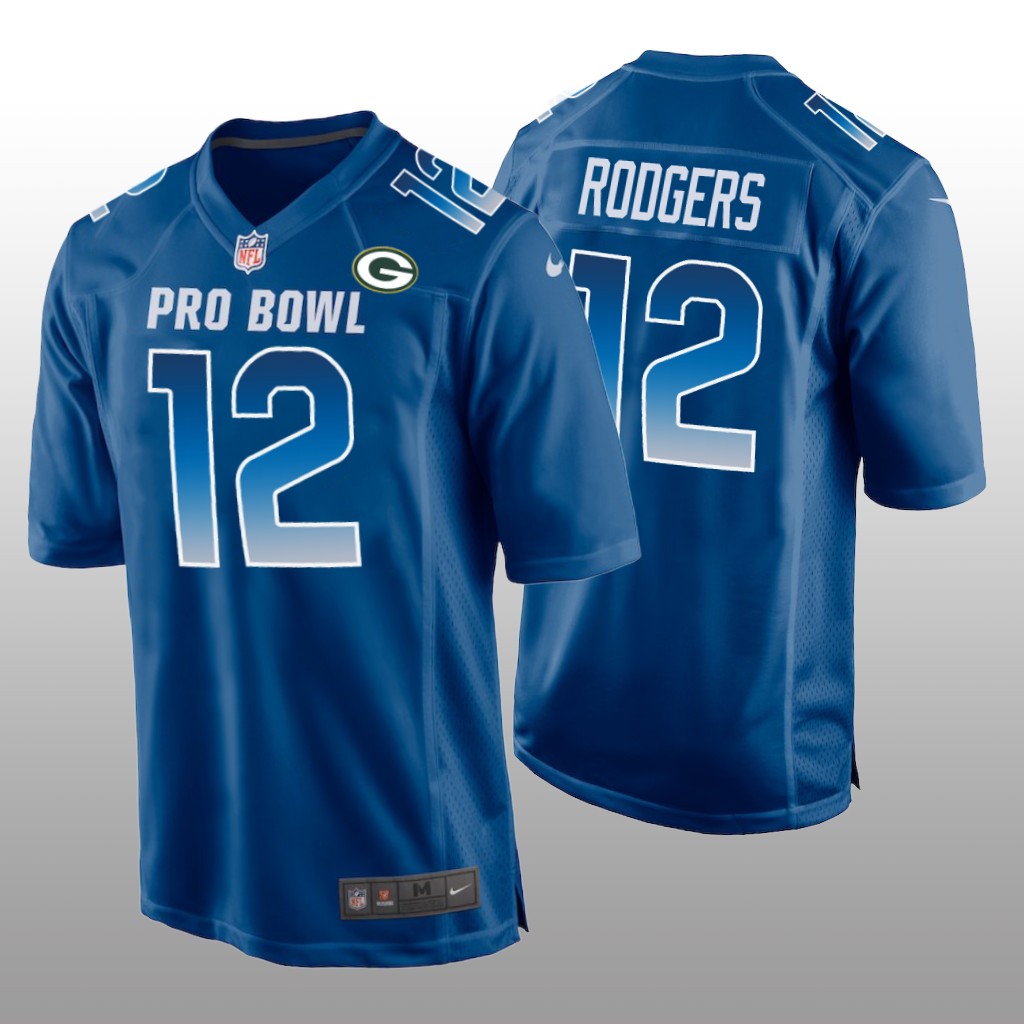 Packers Aaron Rodgers NFC Game Royal  Jersey - 2019 Pro Bowl